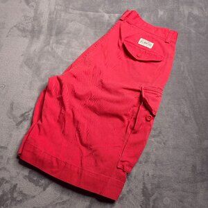 Vintage Polo By Ralph Lauren Mens Red Cargo Shorts 33 100% Cotton Y2K